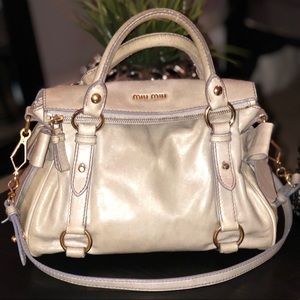 MiuMiu Vitello side bow mini satchel